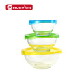 Nested Glass Salad Mixing Bowl With Plastic Lid